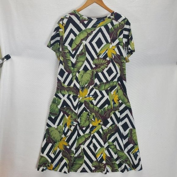 Lularoe Dress Womens L Tropical T-Shirt Short Sleeve Knee Length Pockets Swing - Picture 6 of 12